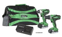 Hitachi KC18DGLS 18V Lithium Ion Cordless Combo Kit DV18DGL Hammer Drill & WH18DGL Impact Driver with 2-1.5Ah Batteries (Renewed)