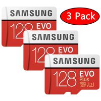 3 Pack Samsung 128GB EVO Plus Class 10 Micro SDXC with Adapter (MB-MC128GA)