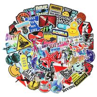 Cool Scuba Diver Stickers for Laptop Diving Adventure Undersea Sports Stickers Car Motorcycle Bicycle Luggage Helmet Graffiti Patches Skateboard Stickers (Diving Sports)