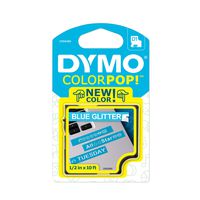 DYMO COLORPOP Authentic Label Maker Tape, 1/2" W x 10' L, White Print on Blue Glitter, D1 Standard