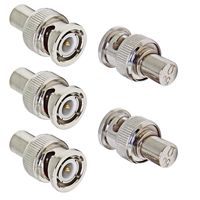 BNC 50 Ohm Terminator, 5-Pack RFAdapter BNC Male Plug Coaxial Cable Adapter Connector