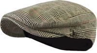 Wonderful Fashion Men's Classic Herringbone Tweed Wool Blend Newsboy Ivy Hat (Large/X-Large, Paisley Khaki)