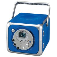 Jensen CD-555 Blue CD Bluetooth Boombox Portable Bluetooth Music System with CD Player +CD-R/RW & FM Radio with Aux-in & Headphone Jack Line-in - Limited Edition- Blue