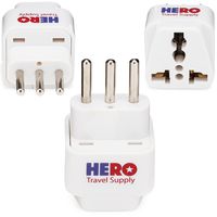 Premium US to Italy Power Adapter Plug (Type L, 3 Pack, Grounded) - Individually Tested in the USA by Hero Travel Supply - Includes Cotton Carry Bag