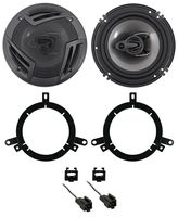 Rockville 6.5" Front Factory Speaker Replacement Kit for 1998-04 Dodge Intrepid