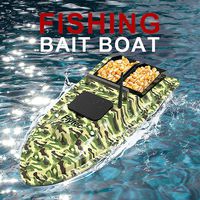 Fishing Bait Boat RC Boat, V007 Remote Control Fish Finder 1.5kg | Loading 500m | 2.4GHz Remote System RC Fixed Speed Double Motors Boat | for Pools and Lakes (Camouflage)