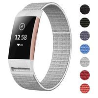 HAPAW Nylon Bands Compatible with Fitbit Charge 3, Soft Adjustable Breathable Sport Replacement Band Accessories Wristband Women Man for Charge 3 / Charge 3 SE Watch
