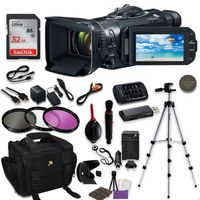 Canon VIXIA GX10 UHD 4K Camcorder with 1" CMOS Sensor & Dual-Pixel CMOS AF Professional Bundle with Sandisk 32 GB SD Memory Card + Filters + Case + Accessory Bundle