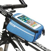 Upgrade Mountain Bike Bag Front Beam Bag Bicycle Bag Road Car Front Bag Riding Equipment Saddle Bag Tube Bag-Blue