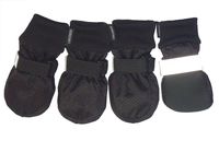LONSUNEER Paw Protector Dog Boots Soft Sole Nonslip and Safe Reflective Set of 4 Color Black Size X-Small