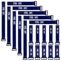 Velcro Cord Straps - 20 Pack - 1" Wide (6",8", 12", 16" Length) - Blue Cinch Cable Ties Reusable Adjustable Nylon Hook and Loop with Buckle. Fastening Cable Straps and Cable Tie Set