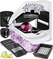 Fullstar Vegetable Chopper Mandoline Slicer Dicer - Onion Chopper - Vegetable Dicer Food Chopper Dicer Pro - Food Choppers and Dicers - Spiralizer Vegetable Cutter - Spiralizer Vegetable Slicer