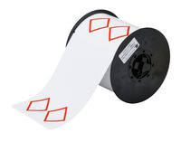 Brady B30-262-7569-CLP2  Vinyl Film, 4.000" x 6.000" BBP31 2 Color GHS Vinyl Tape - 2 Diamond (1 Roll of 200 Labels )