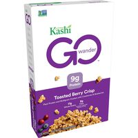 Kashi GO Toasted Berry Crisp Cereal - Vegan, Non-GMO Project Verified, 14 Oz Box