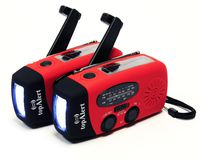 topAlert 2018 Upgraded 2-Pack HY-88WB Emergency Dynamo Solar Self Powered AM/FM/WB(NOAA) Radio, Stronger 1200mAh Battery, Full USB, Flashlight, Charger for Cell Phones: Smartphones and USB Devices