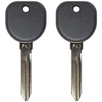 qualitykeylessplus Two Replacement Transponder Chip Keys PK3 B99PT for GM Vehicles with Free KEYTAG