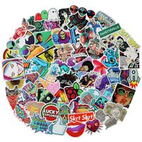 66 Pcs Cool Hippie & Groovy Alien Creatures Laptop Stickers for Teens, Hydro Flask Stickers for Water Bottles | Computer Sticker for Laptop, Trippy Stickers, Retro Love Stickers (Alien Creatures)