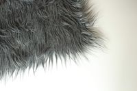 Faux Mongolian Fur Photography Prop, Newborn Prop, Basket Stuffer, Layering Blanket, Rug (Medium, 20"x36", Charcoal)