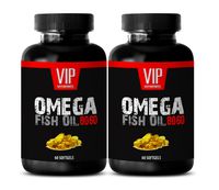 Brain Support Plus - Omega Fish Oil 8060 - Omega 3 6 9 Supplement - 2 Bottles 120 Softgels