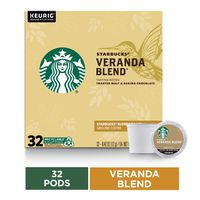 Starbucks Veranda Blend Blonde Roast Single Cup Coffee for Keurig Brewers, 1 box of 32 (32 total K-Cup pods)