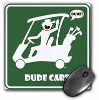 3dRose LLC 8 x 8 x 0.25 Inches Dude Cart Green Sign 1 Mouse Pad (mp_13130_1)