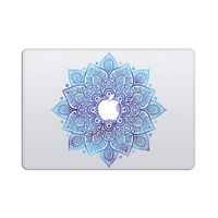 Laptop Stickers MacBook Decal - Removable Vinyl w/Glowing Apple Logo Diecut - Mandala Decal Blue Sticker Night Sky Skin for MacBook Air Pro 13 15 inch Mac Retina - Best Decorative Sticker by Artsybb