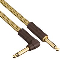 Fender Deluxe 10'  Angled Instrument Cable - Tweed