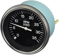 Sierra International 82302P 0-3500 RPM Dial Range Heavy Duty Diesel Alternator Electric Tachometer, 3"