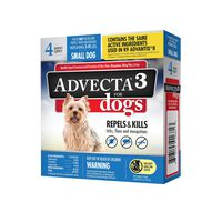 Advecta 3 Flea & Tick Topical Treatment, Flea & Tick Control for Dogs, Small, 4 Month Supply