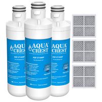 AQUACREST MDJ64844601 Refrigerator Water Filter, Compatible with LG LT1000P, LT1000PC, LT-1000PC MDJ64844601 and LT120F Combo 3 Pack
