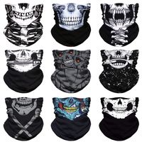 NTBOKW Skull Face Mask for Sun Dust Wind Protection Men Women Mask Breathable Headwear Seamless Bandana Headband Tube Mask for Riding Motorcycle Cycling Fishing Hunting (9 Pack Skull 04)