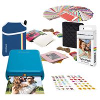 Polaroid Zip Wireless Photo Printer (Blue) Starter Bundle with Neoprene Case