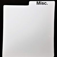 Genre LP Divider Card White +1 Free dj Magnet (Misc)