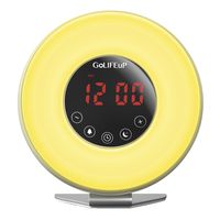 Alarm Clock Radio Digital Sunrise and Sunset simulation Wake Up Light for kids teens women and men with Touch LED display 6 natural sounds 7 colors with USB charger - perfect electronic GIFT for all