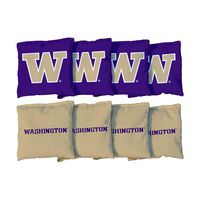 Victory Tailgate NCAA Collegiate Regulation Cornhole Game Bag Set (8 Bags Included, Corn-Filled) - Washington Huskies