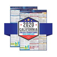 2020 California State and Federal Labor Laws Poster 2 Pack English and Spanish - OSHA Workplace Compliant 24" x 36" - All in One Required Posting - Laminated (Combo)