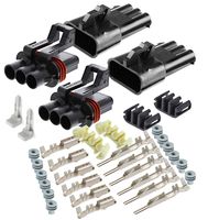 3-Pin Delphi Metri-Pack (2 Set) Waterproof Connector 14-16 awg,30Amp
