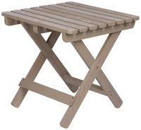 Shine Company 5109TG Square Folding Wooden Side Table, Taupe Grey