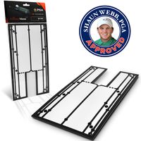 SHAUN WEBB, PGA, Putting Mirror (12" x 6") Portable Golf Training Aid to Improve All aspects of Your Stroke - Alignment Golf Accessories - Swing Trainer with Soft Carry Bag