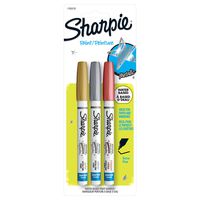 SHARPIE Water-Based Metallic Extra Fine Paint Markers - Gold, Silver and Copper Rose (1783278), Metallic Assorted