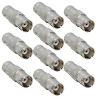 BNC to BNC Connector, 10-Pack BNC Female to Female Adapter Coupler, RFAdapter Extend Cables on Security Cameras CCTV