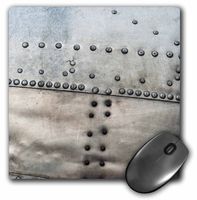 3dRose Mouse Pad White Metal Grunge Body of a Vintage Airplane. Rivets and Seams, 8 x 8" (mp_272043_1)