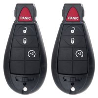 ECCPP 2X Replacement New Uncut 4 Button Automotive Keyless Entry Remote Key Control Transmitter Combo Fit for Chrysler Dodge Jeep Volkswagen Routan IYZ-C01C