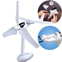 Discovery MINDBLOWN Wind Turbine Glider Kit, STEM Science Experiment for Kids, Fun Home Engineering Project for Boys and Girls, Green Energy Powers Soaring Motorized Glider, Battery-Free + LED Lights