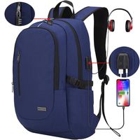 Laptop Backpack with USB Charging Port Anti-Theft[Water Resistant] College Bookbag School Business Travel Backpack Computer Backpack for Men Women Fits up to 15.6-inch Notebook (Grey)