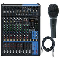 Yamaha MG12XU 12 Input, 4 Bus Mxer (with Compression, Effects, USB) w/ Microphone and Cable