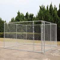 BWM.Co Dog House Kennel Large Cage Pen Outdoor Pet Durable Metal Fence 10' x 10'x 6'