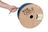 Cat6A Plenum (CMP), 1000ft, Blue, 23AWG 4 Pair Solid Bare Copper, 750MHz, ETL Listed, Unshielded Twisted Pair (UTP), Bulk Ethernet Cable, trueCABLE
