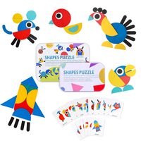 Gifts for 3 5 6 8 Year Old Boys Girls Byserten Pattern Blocks Shapes Puzzles for Kids Toys Wooden Puzzles for Toddlers Sorting and Stacking Games Montessori Learning Resources Christmas Birthday Gifts