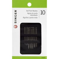 SINGER 01425 Ball Point Assorted Hand Needles - Darners, Embroidery & Sharps, 10-Count
